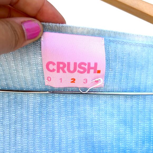 Crush Cashmere Scottie Painted Balloon Cloud Tie Dye Rainbow Sweater M Large - Picture 6 of 10